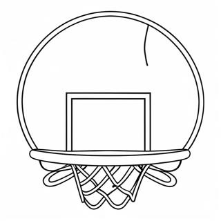 Halaman Mewarnai Ring Basket Berwarna Dengan Bola 122760-57216