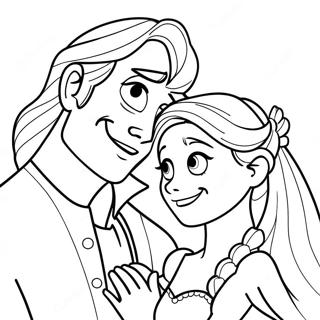 Halaman Mewarnai Rapunzel Dan Flynn Yang Magis 122995-57403