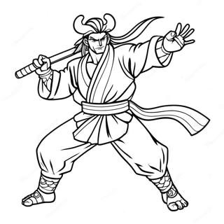 Halaman Mewarnai Pose Dinamis Tengen Uzui 123070-57461