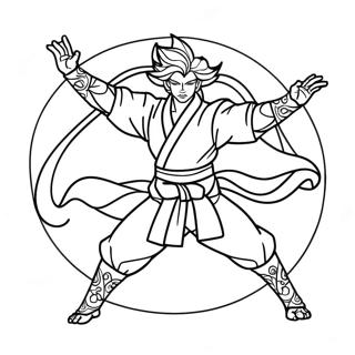 Halaman Mewarnai Pose Dinamis Tengen Uzui 123070-57463