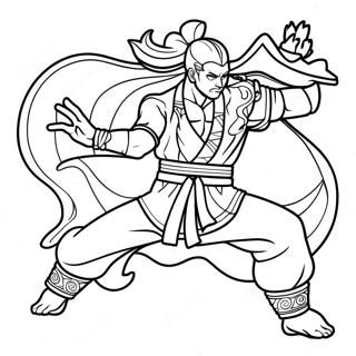 Halaman Mewarnai Pose Dinamis Tengen Uzui 123070-57464