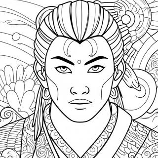 Halaman Mewarnai Tengen Uzui Dengan Gaya Rambut Uniknya 123071-57466