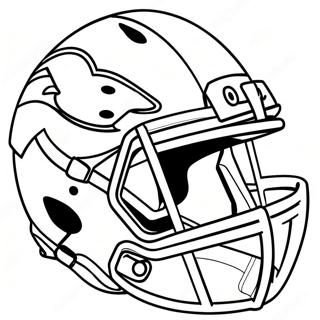 Halaman Mewarnai Desain Helm Broncos 123097-57487