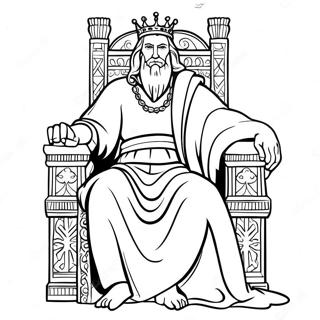 Halaman Mewarnai Raja Daud Yang Megah Di Tahtanya 123278-57627