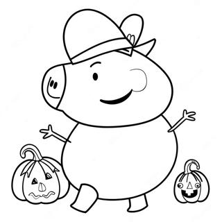 Halaman Mewarnai Peppa Pig Halloween 123532-57810