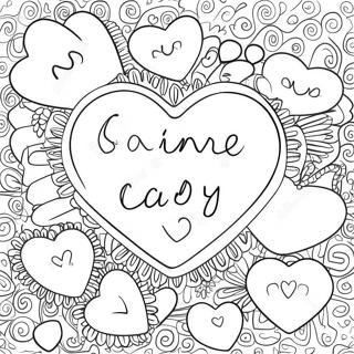 Halaman Mewarnai Hati Permen Berkilau 123716-57963