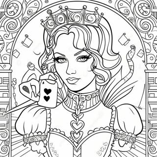 Halaman Mewarnai Ratu Hati Steampunk Gotik 123743 57987