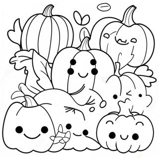 Halaman Mewarnai Wajah Labu Yang Tersenyum 123920-58119