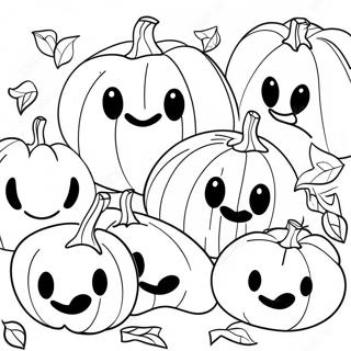 Halaman Mewarnai Wajah Labu Yang Tersenyum 123920-58120