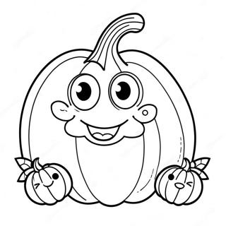 Halaman Mewarnai Karakter Labu Yang Lucu 123922 58127