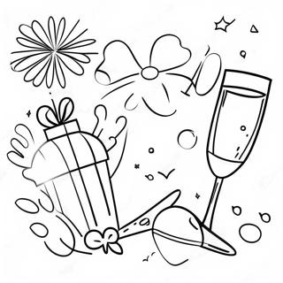 Halaman Mewarnai Dekorasi Pesta Tahun Baru 123997-58179