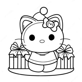 Halaman Mewarnai Selamat Natal Hello Kitty 124121-58270