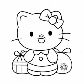 Halaman Mewarnai Selamat Natal Hello Kitty 124121-58271