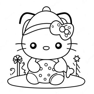 Halaman Mewarnai Selamat Natal Hello Kitty 124121-58362