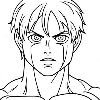 Halaman Mewarnai Eren Yeager Dalam Bentuk Titan 124148 58387