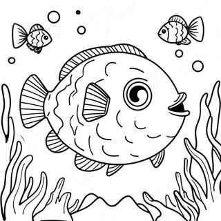 Gambar Mewarnai Ikan Buntal Di Terumbu Karang 124203 58438