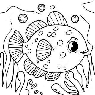 Gambar Mewarnai Ikan Buntal Di Terumbu Karang 124203 58439