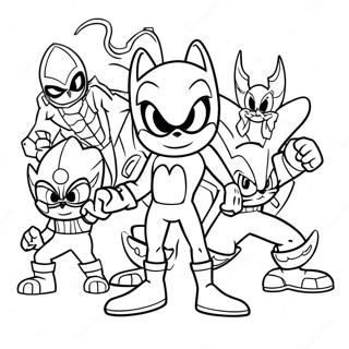 Halaman Mewarnai Sonic Spiderman Melawan Penjahat 124281-58500