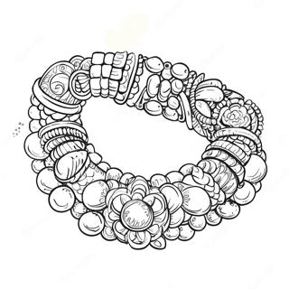 Halaman Mewarnai Gelang Manik Yang Berwarna 124614-58748