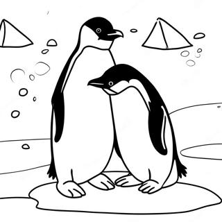 Halaman Mewarnai Penguin Ceria Di Atas Es 12463 1239