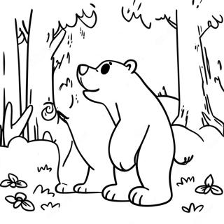 Halaman Mewarnai Teman Hutan Beruang Saudara 124691 58810