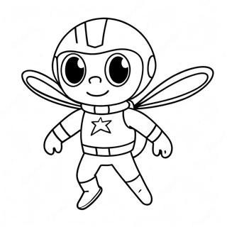 Halaman Mewarnai Fly Guy Dalam Kostum Superhero 125079 59118