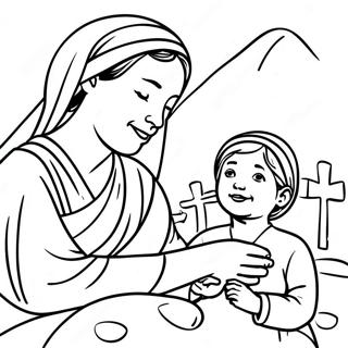 Halaman Mewarnai Ruth Dan Naomi Yang Peduli 125131 59159