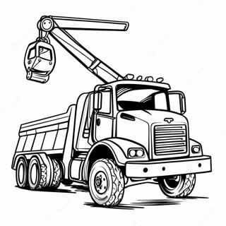 Halaman Mewarnai Truk Derek Berat 125155 59170