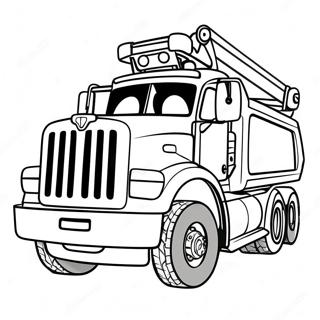 Halaman Mewarnai Truk Derek Berat 125155 59172