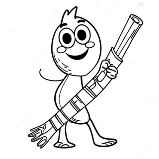 Forky Memegang Krayon Pelangi Halaman Mewarnai 125260-59257