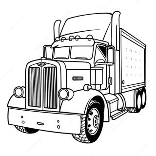 Halaman Mewarnai Truk Peterbilt Klasik 125930-59778