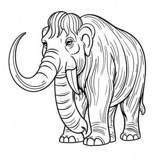 Halaman Mewarnai Mammoth Berbulu 126185-59962