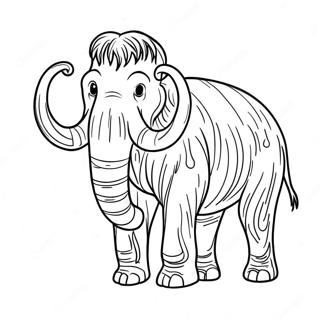 Halaman Mewarnai Mammoth Berbulu 126185-59964