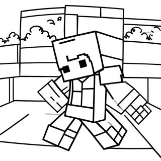 Halaman Mewarnai Steve Dari Minecraft 126236-60001