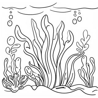 Halaman Mewarnai Rumput Laut Berwarna Warni Di Bawah Laut 126391-60127