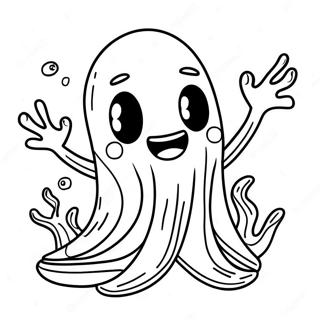 Halaman Mewarnai Karakter Rumput Laut Kartun Lucu 126392-60130