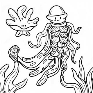 Halaman Mewarnai Rumput Laut Realistis Di Laut 126393-60133