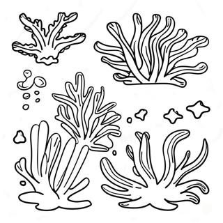 Halaman Mewarnai Rumput Laut Realistis Di Laut 126393-60136