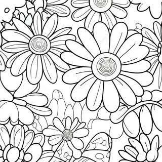 Halaman Mewarnai Daisy Berwarna Cerah Yang Mekar 126548-60249