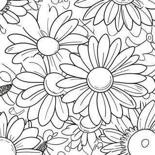 Halaman Mewarnai Daisy Berwarna Cerah Yang Mekar 126548-60250