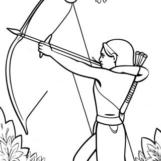 Halaman Mewarnai Adegan Busur Dan Anak Panah Fantasi 126627 60319