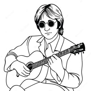 Halaman Mewarnai John Lennon Bermain Gitar 126704 60375