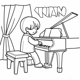 Halaman Mewarnai Sebastian Bermain Piano 126729-60390