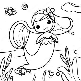 Halaman Mewarnai Ariel Menjelajahi Laut 126731-60400