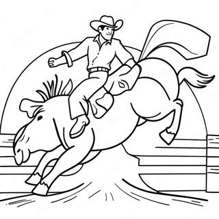 Gambar Mewarnai Koboi Berani Di Banteng Yang Melompat 126886-60513