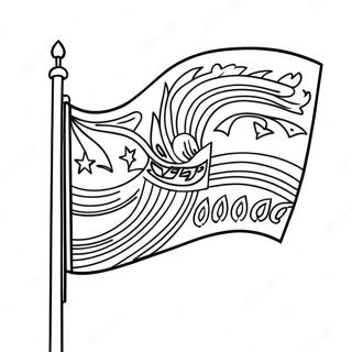 Bendera Hispanik Halaman Mewarnai