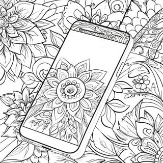 Halaman Mewarnai Iphone Mewah Dengan Desain Bunga 127424-60930