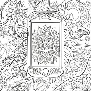 Halaman Mewarnai Iphone Mewah Dengan Desain Bunga 127424-60932