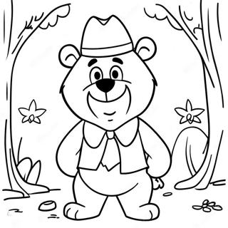 Halaman Mewarnai Yogi Bear 127500-60983