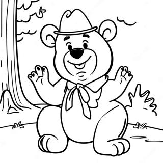 Halaman Mewarnai Yogi Bear 127500-61109